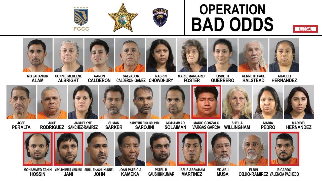 Operation Bad Odds suspects